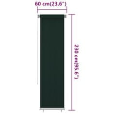 Greatstore sötétzöld kültéri HDPE roló 60 x 230 cm