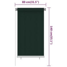 Greatstore sötétzöld kültéri HDPE roló 80 x 140 cm