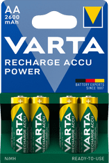 Varta Tölthető elem Power 4 AA 2600 mAh R2U 5716101404