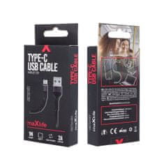 maXlife MXUC-01 Type-C töltőkábel gyors töltéssel, 2A, fekete