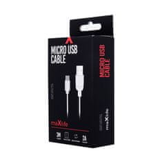 maXlife Micro USB töltőkábel 2A 3m, fehér