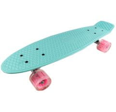 Aga Aurora Pennyboard gördeszka , zöld - rózsaszín