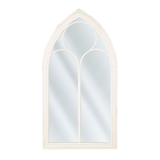Beliani Ablak Megjelenésű Fehér Tükör 62 x 113 cm TRELLY