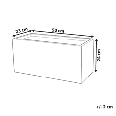 Beliani Elegáns fehér virágcserép 50x23x24 cm MYRA