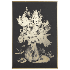 Beliani Arany Fali Kép Virág Motívummal 63 x 93 cm ORIANO