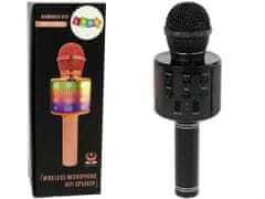 Lean-toys Vezeték nélküli USB mikrofon hangszóró hangfelvétel Karaoke modell WS-858 fekete