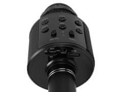 Lean-toys Vezeték nélküli USB mikrofon hangszóró hangfelvétel Karaoke modell WS-858 fekete