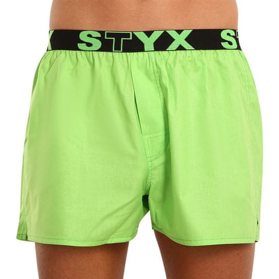 Styx Zöld férfi klasszikus boxeralsó sport gumi (B1069)