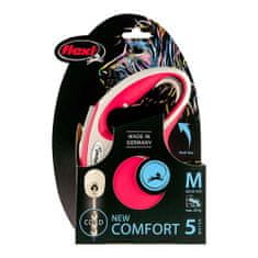 Flexi New Comfort M zsinór 5m piros 20 kg-ig