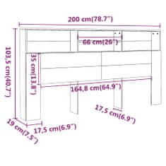 shumee betonszürke áthidaló szekrény 200 x 19 x 103,5 cm