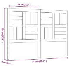 shumee tömör fenyőfa ágyfejtámla 141x4x104 cm