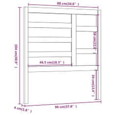 shumee tömör fenyőfa ágyfejtámla 96 x 4 x 104 cm