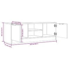 shumee szürke sonoma színű szerelt fa TV-szekrény 102 x 35 x 36,5 cm