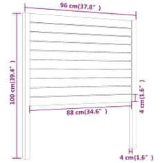 shumee tömör fenyőfa ágyfejtámla 96 x 4 x 100 cm