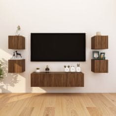 Greatstore 2 db barna tölgyszínű fali TV-szekrény 30,5 x 30 x 30 cm