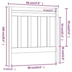 shumee tömör fenyőfa ágyfejtámla 96 x 4 x 100 cm