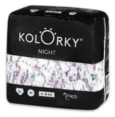 KOLORKY NIGHT Eldobható öko éjszakai pelenkák M (5-8 kg) 21 db