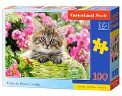 Castorland Puzzle Cica virágos kertben 100 db