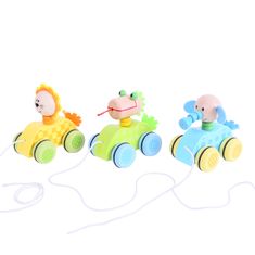 Bigjigs Toys Húzós játék zsinórra fűzött oroszlánkölyök