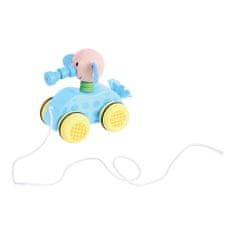 Bigjigs Toys Elefánt húzójáték zsinórra fűzve