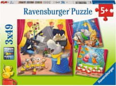 Ravensburger Puzzle Állatok a színpadon 3x49 darab