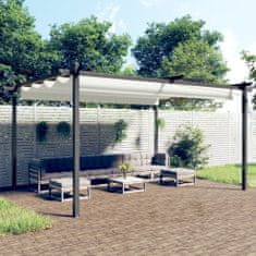shumee krémszínű kerti pavilon behúzható tetővel 4 x 3 m