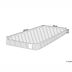 Beliani Pihentető Táskarugós Matrac Hard 90 x 200 cm BLISS