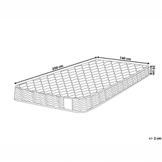 Beliani Pihentető Táskarugós Matrac Hard 140 x 200 cm BLISS