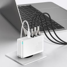 BASEUS GaN2 Pro hálózati töltő adapter 2x USB / 2x USB-C 100W QC PD, fehér