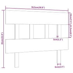 shumee szürke tömör fenyőfa ágyfejtámla 78,5x3x81 cm