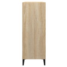 Greatstore sonoma-tölgyszínű szerelt fa tálalószekrény 69,5 x 32,5 x 90 cm