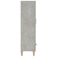 Greatstore betonszürke szerelt fa magasszekrény 70 x 31 x 115 cm