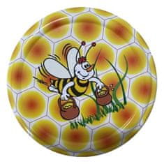 Gastrozone Csavarós fedők 10 db készlet, méhsejt dekorral, átmérője 70 mm 