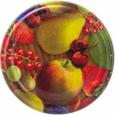 Gastrozone Csavarós fedők 10 db készlet, gyümölcs dekorrl, átmérője 48 mm 