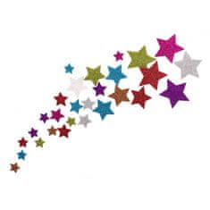 Astra CREATIVO Glitter matricák STARS, különböző méretűek, 335117010