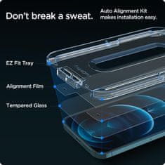 Spigen EDZETT ÜVEG SPIGEN GLAS.TR "EZ FIT" 2 CSOMAGOS IPHONE 12 PRO MAX