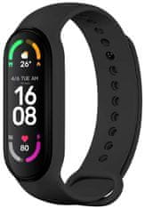 FIXED Szilikon szíj Silicone Strap Xiaomi Band 7/ Mi Band 6/ Mi Band 5 készülékhez, FIXSSTB-989-BK, fekete