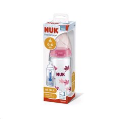 Nuk FC üveg cumisüveg hőmérséklet-szabályozóval 240 ml rózsaszínű