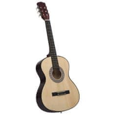 Vidaxl klasszikus hársfa gitár kezdőknek 4/4 39" 70106
