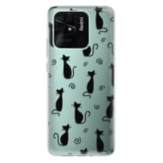 iSaprio Cat pattern 05 - black szilikon tok Xiaomi Redmi 10C