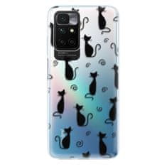 iSaprio Cat pattern 05 - black szilikon tok Xiaomi Redmi 10