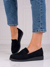 Amiatex Női félcipő 90028 + Nőin zokni Gatta Calzino Strech, fekete, 37