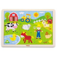 Viga Gyermek fa puzzle Farm