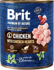 Brit Premium by Nature Dog Cons. - Csirkehús szívvel 800 g