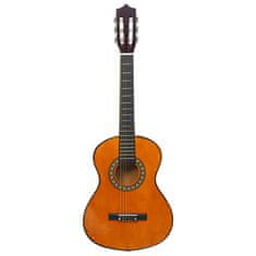 Vidaxl klasszikus hársfa gitár kezdőknek és gyerekeknek 1/2 34" 70128