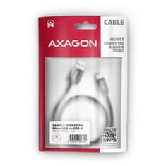 AXAGON BUMM-AM15AB, HQ kábel Micro USB <-> USB-A, 1.5m, USB 2.0, 2.4A, ALU, fonott, fekete