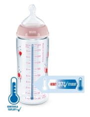 Nuk FC+ Mickey cumisüveg hőmérséklet-szabályozóval, 300 ml - piros