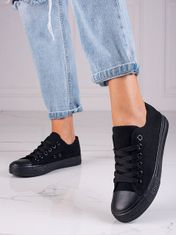 Amiatex Női tornacipő 90062 + Nőin zokni Gatta Calzino Strech, fekete, 38