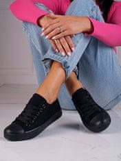 Amiatex Női tornacipő 90062 + Nőin zokni Gatta Calzino Strech, fekete, 36