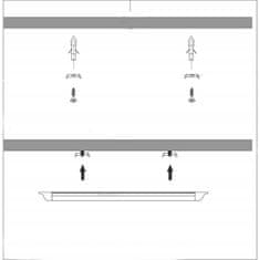 Berge 3x LED panel MARS - fekete lámpa SLIM - 120cm - 36W - 230V - 3600Lm - semleges fehér